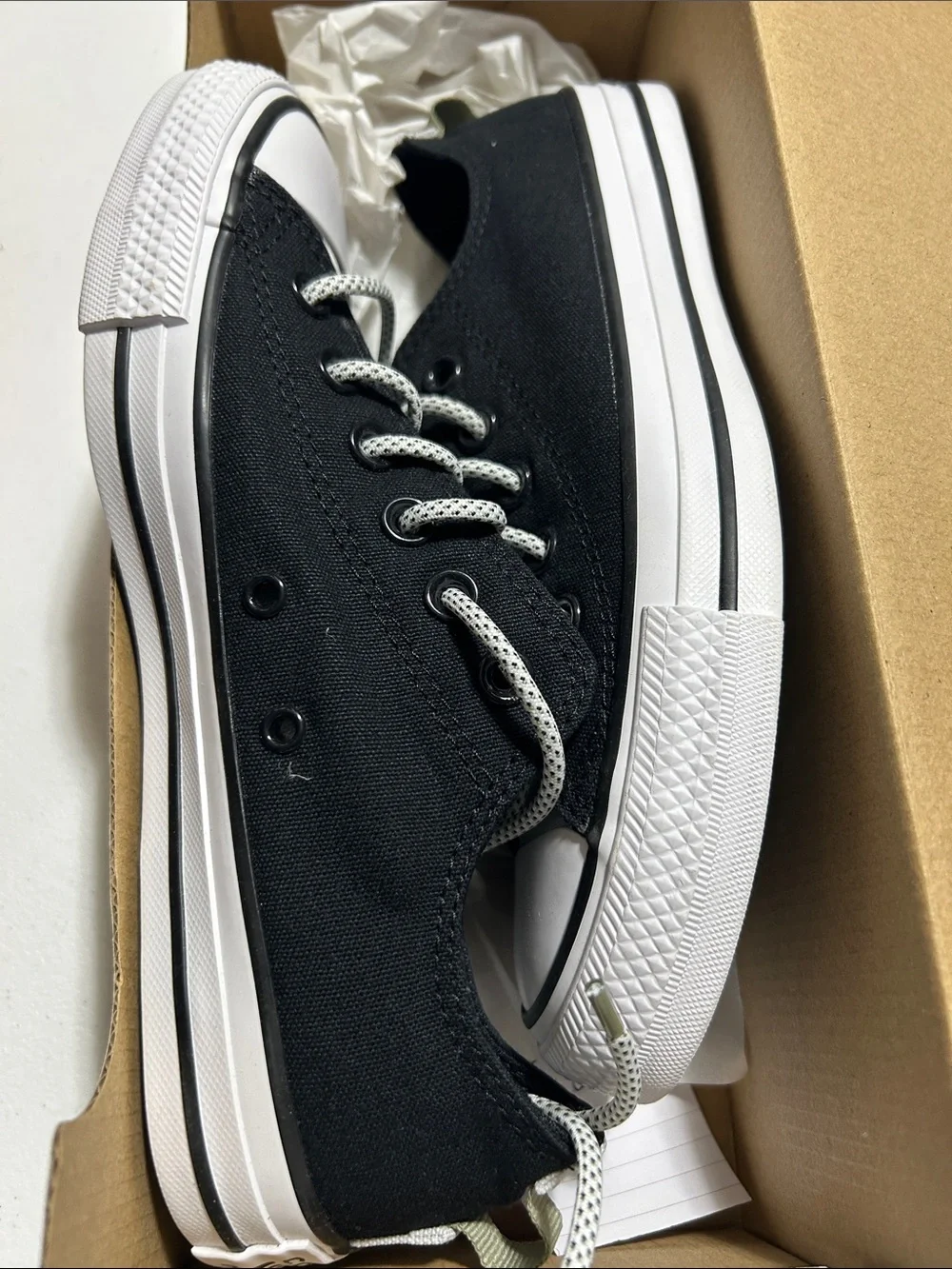 Converse Kids Black and White Low Top Sneakers
